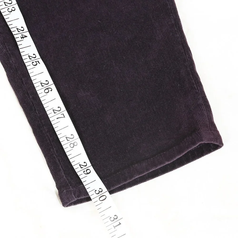 J Brand Purple Corduroy Skinny Leg Pants | Size 32